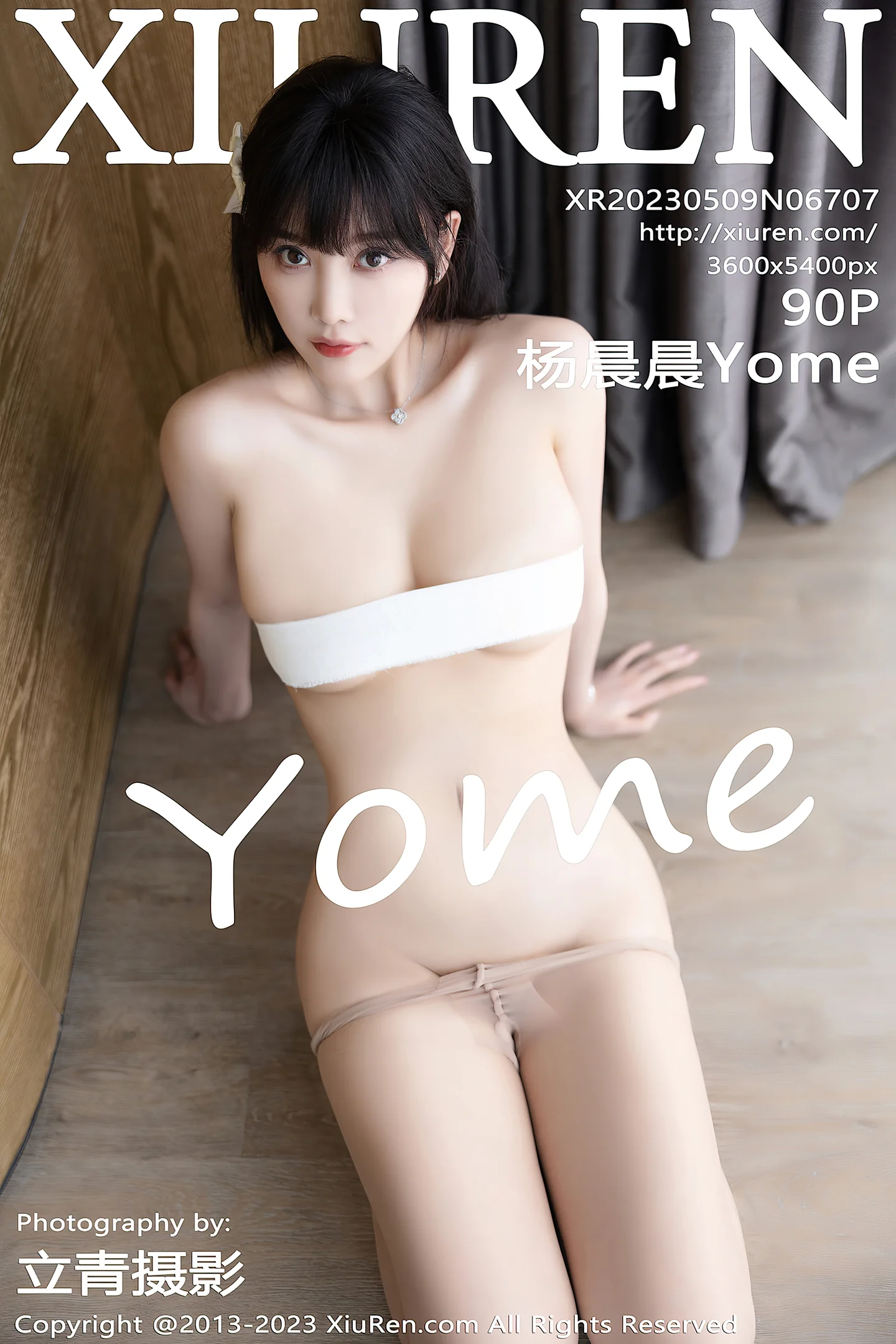 [XiuRen秀人网]2023.05.09 VOL.6707 杨晨晨Yome 粉色蕾丝内衣加肉丝美腿性感私房写真集-秀人网官方网站